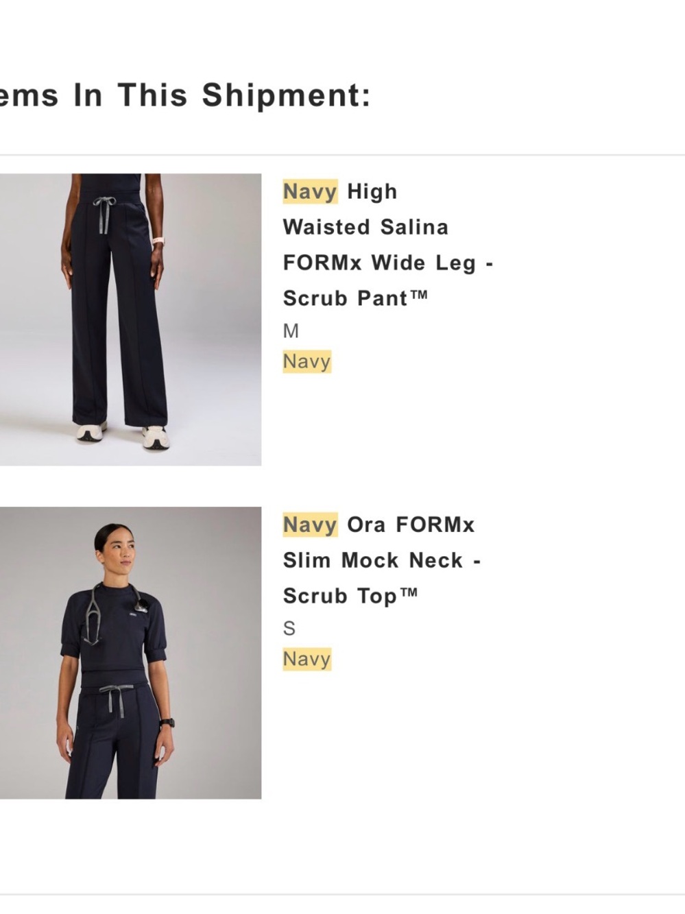 Figs FormX Navy Scrub set
